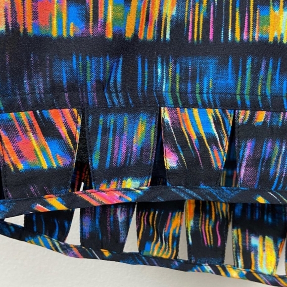 Hurley Multicolor Fit And Flare Skater Dress Strappy Spaghetti XS Extra Small - Picture 5 of 6